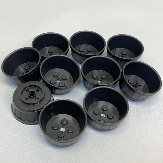 LEGO Pearl Dark Grey Barrel Half Pack of 10 - Space Rocket Engines
