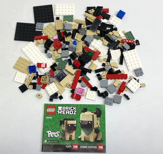 LEGO BrickHeadz German Shepherd & Puppy Set #40440 As Pictured - Includes Instructions