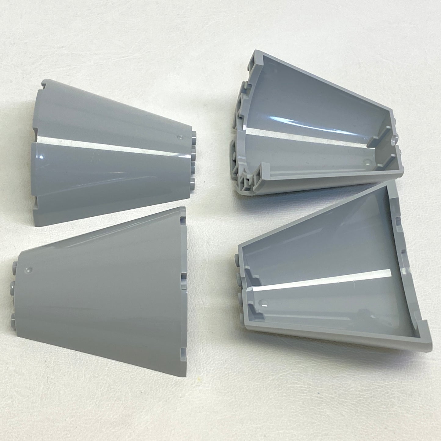 LEGO Light Bluish Grey Cone Half 8x4x6 Fun Pack of 4
