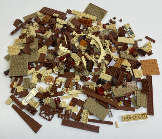 LEGO Shades of Brown & Tan Fun Pack Mixed Pieces Bricks Slopes Plates and More