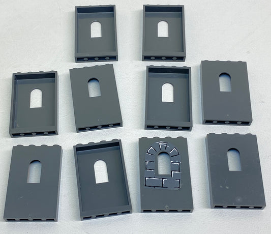 LEGO Castle Dark Bluish Grey Wall Panel 1x4x5 With Window Fun Pack