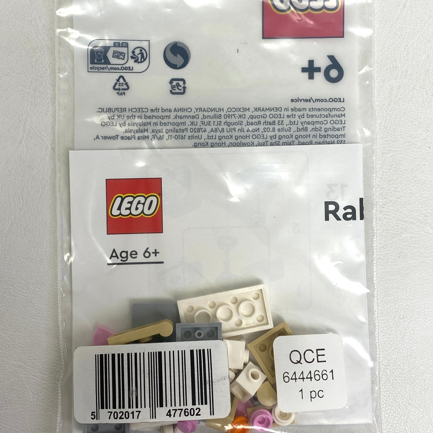 LEGO Promotional Rabbit Polybag BRAND NEW Set #6444661