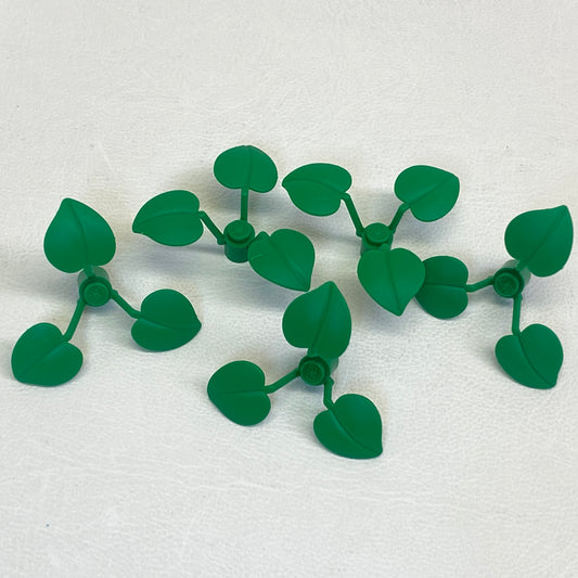 LEGO Plants Stem with Stud and 3 Leaves Pack of 5 Green