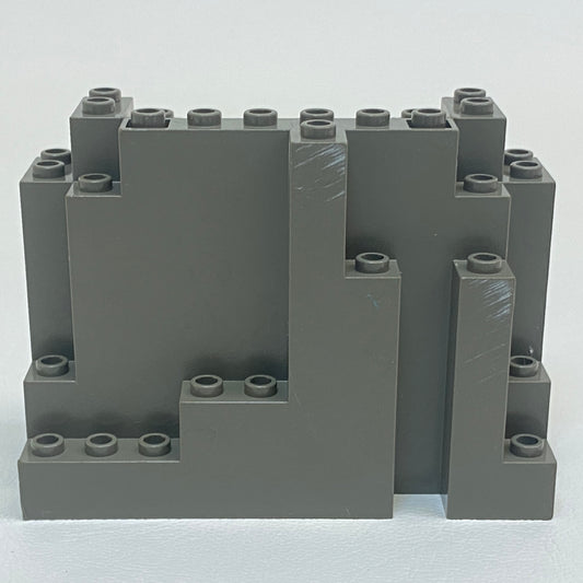 LEGO Rock Panel 4x10x6 Rectangular - Dark Grey (Old Shade) - BURP (Big Ugly Rock Piece)