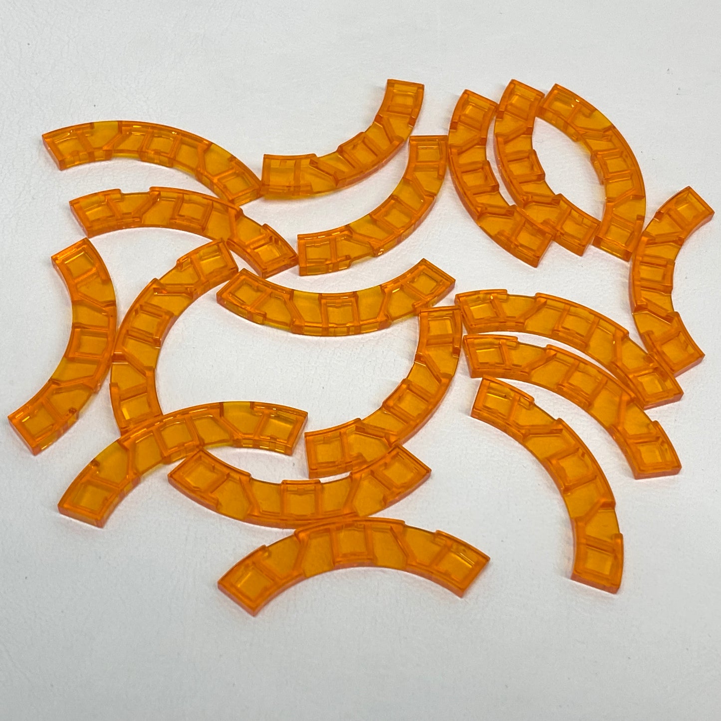 LEGO Trans Orange Round Corner Tile 4x4 "Macaroni" Fun Pack