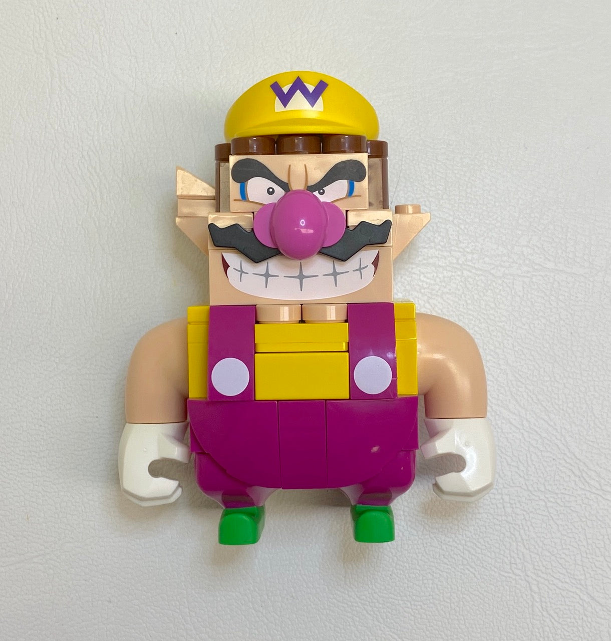 LEGO Super Mario Wario Brick Built Minifigure As Pictured