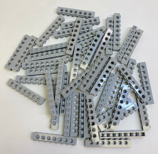 LEGO Technic Brick 1x8 Pack of Approx 40 Light Bluish Grey