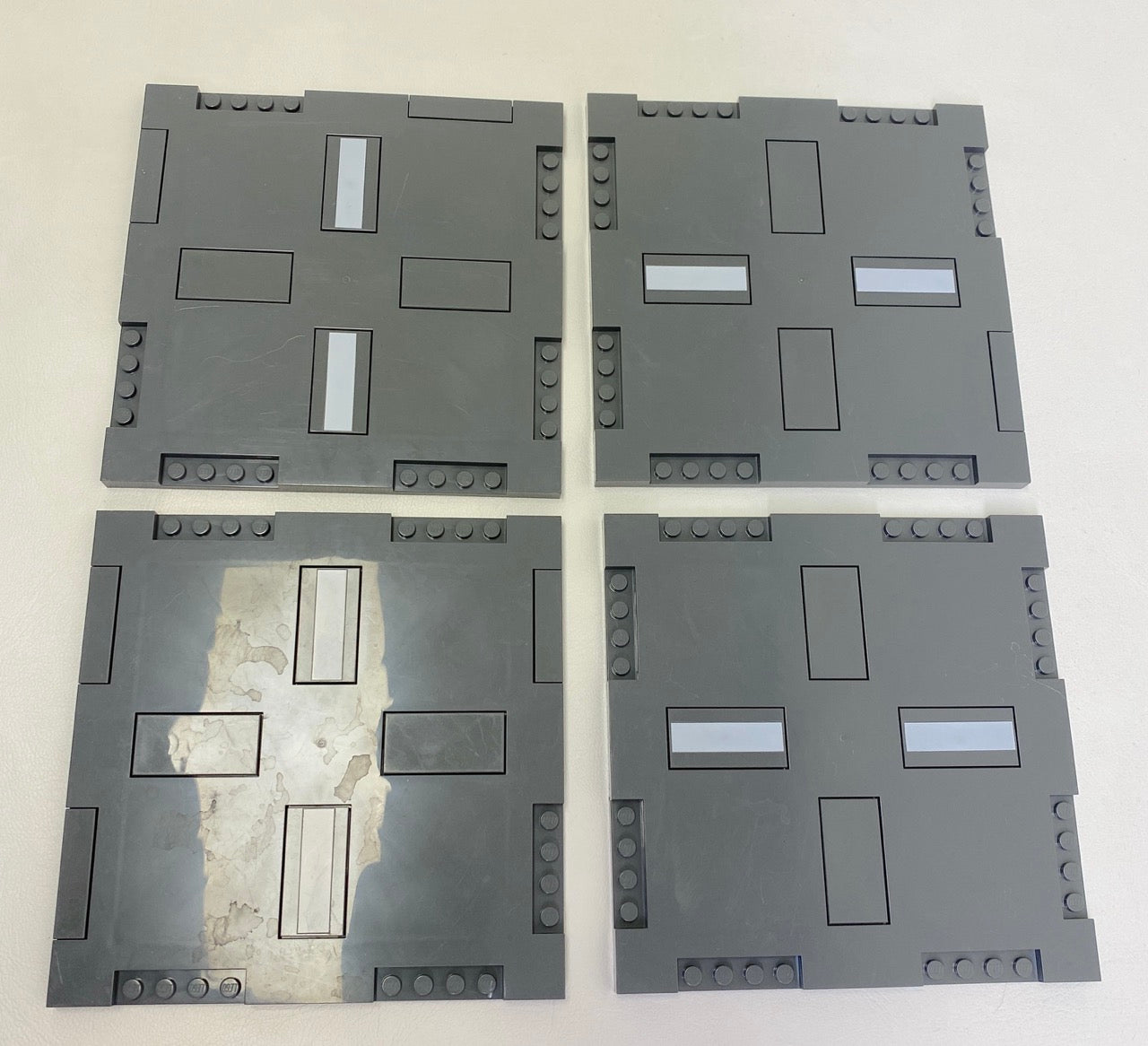 LEGO Road Tile Fun Pack - Brick Modified 16x16 Pack of 4 Dark Bluish Grey