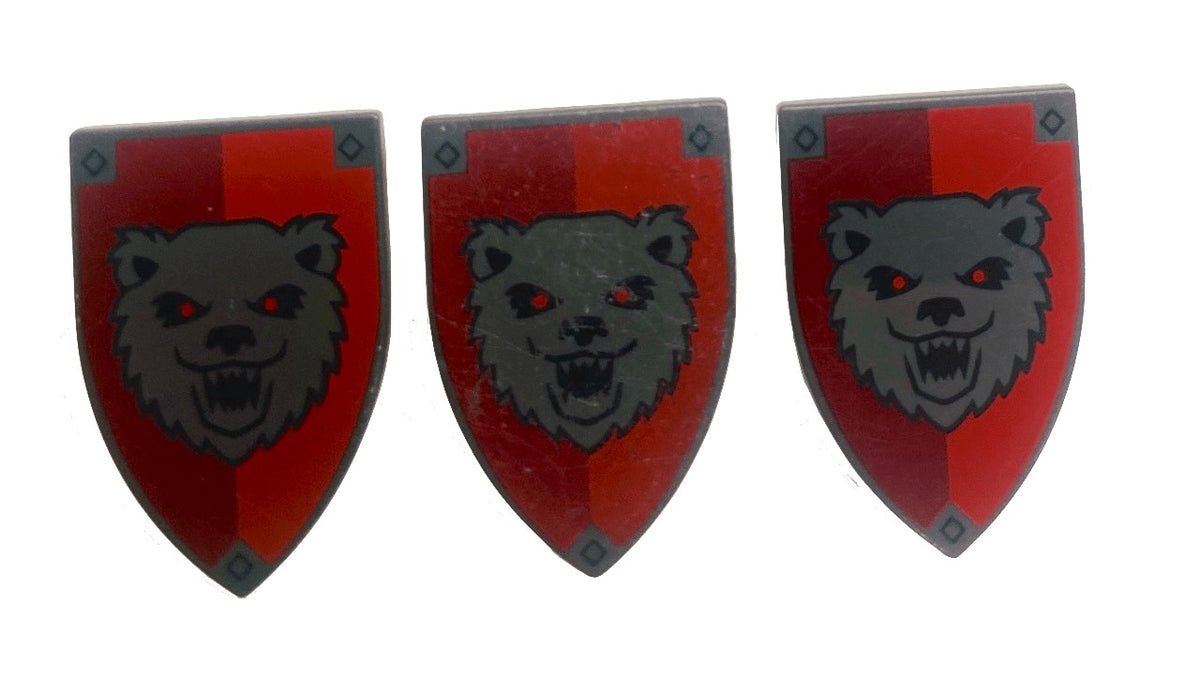 LEGO Castle Shields Fun Pack of 3 Bear Pattern