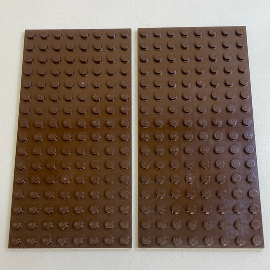 LEGO Plate 8x16 Pack Of 2 Dark Brown