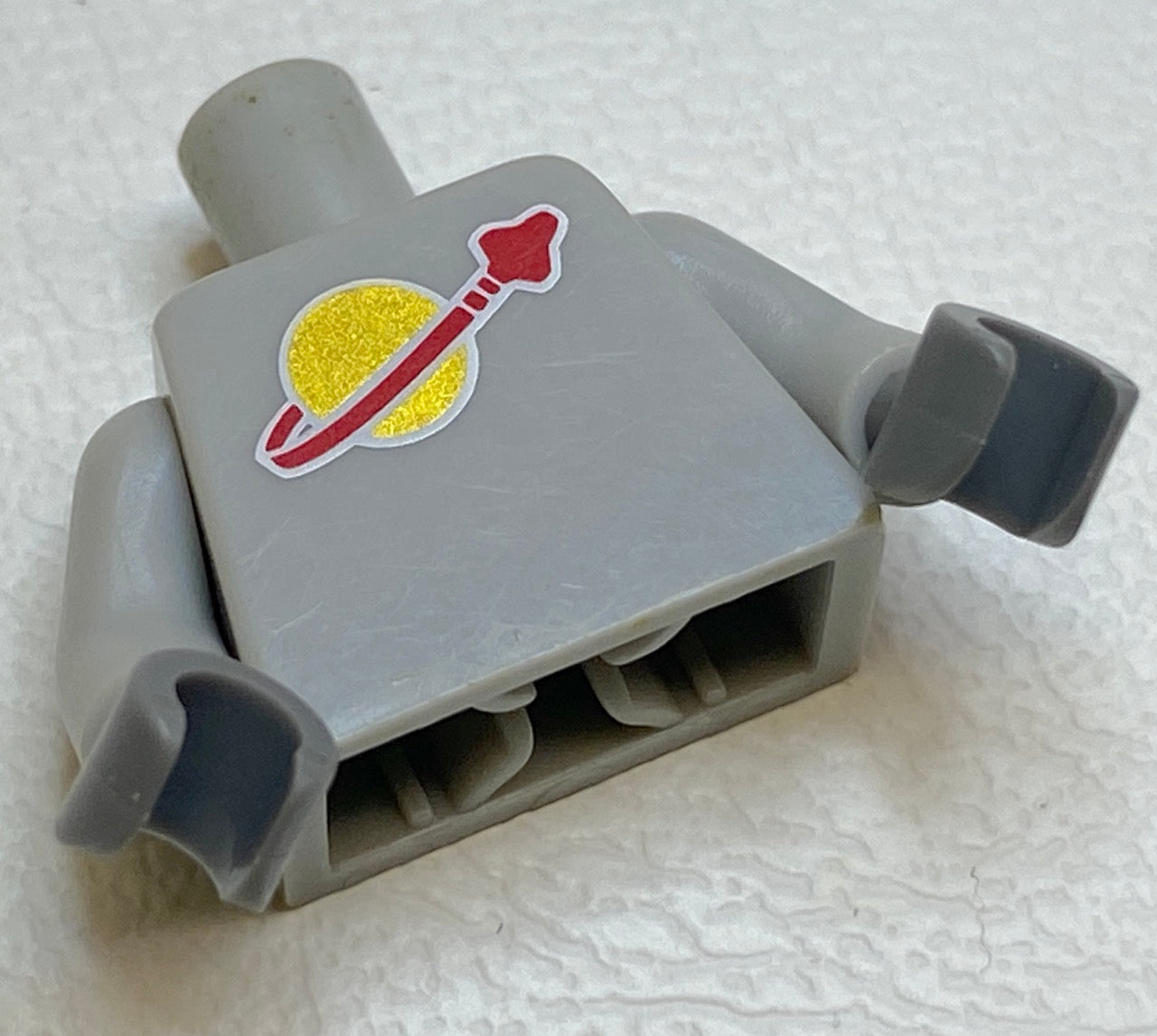 LEGO Space Minifigure Torso with Classic Space Logo Light Bluish Grey