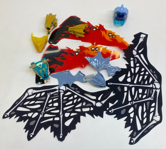 LEGO Dragon Pieces Fun Pack Mixed Heads and Wings - Ninjago Elves Castle Dungeons and Dragons