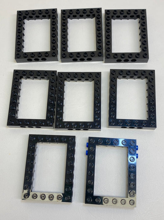 LEGO Technic Black 6x8 Open Brick and Frame Fun Pack of 8