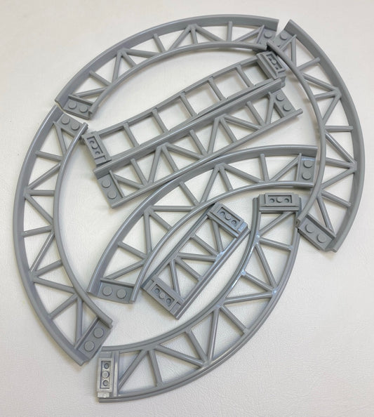 LEGO Roller Coaster Track Mixed Pack Light Bluish Grey