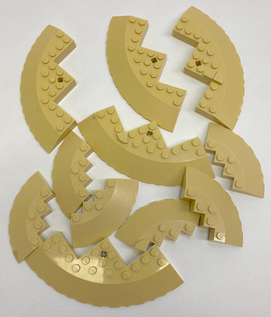 LEGO Tan Round Corner Slope Brick Fun Pack 10x10 and 6x6