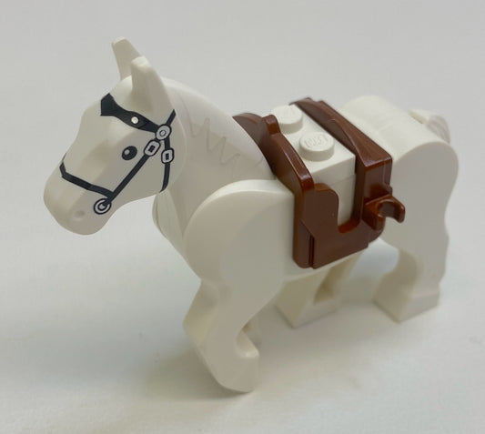LEGO Animal White Horse With Movable Legs and Saddle