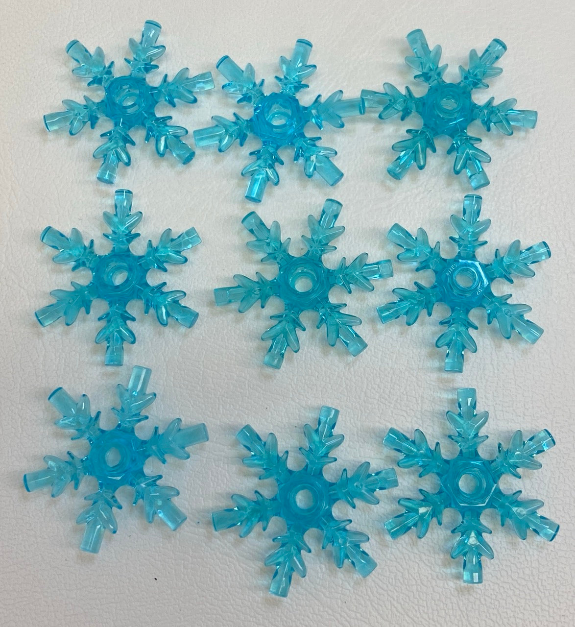 LEGO Crystal Snowflakes Pack Of 9 Trans Light Blue