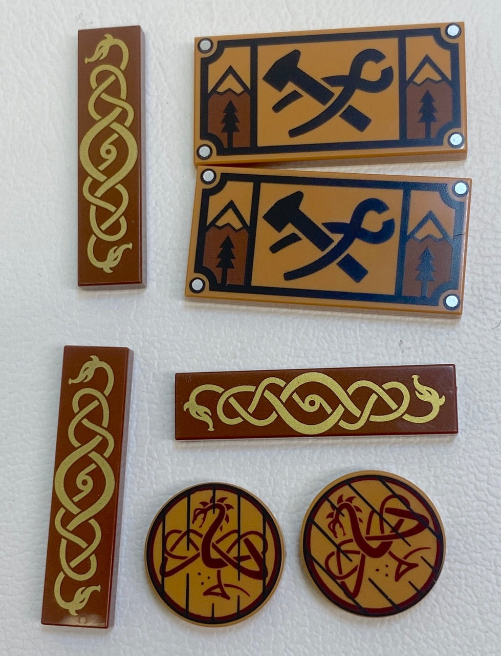 LEGO Mixed Brown Rare Printed Tiles Fun Pack