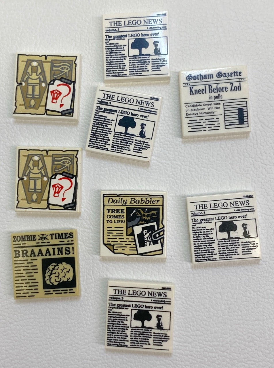 LEGO Printed Tiles 2x2 Newspapers Fun Pack