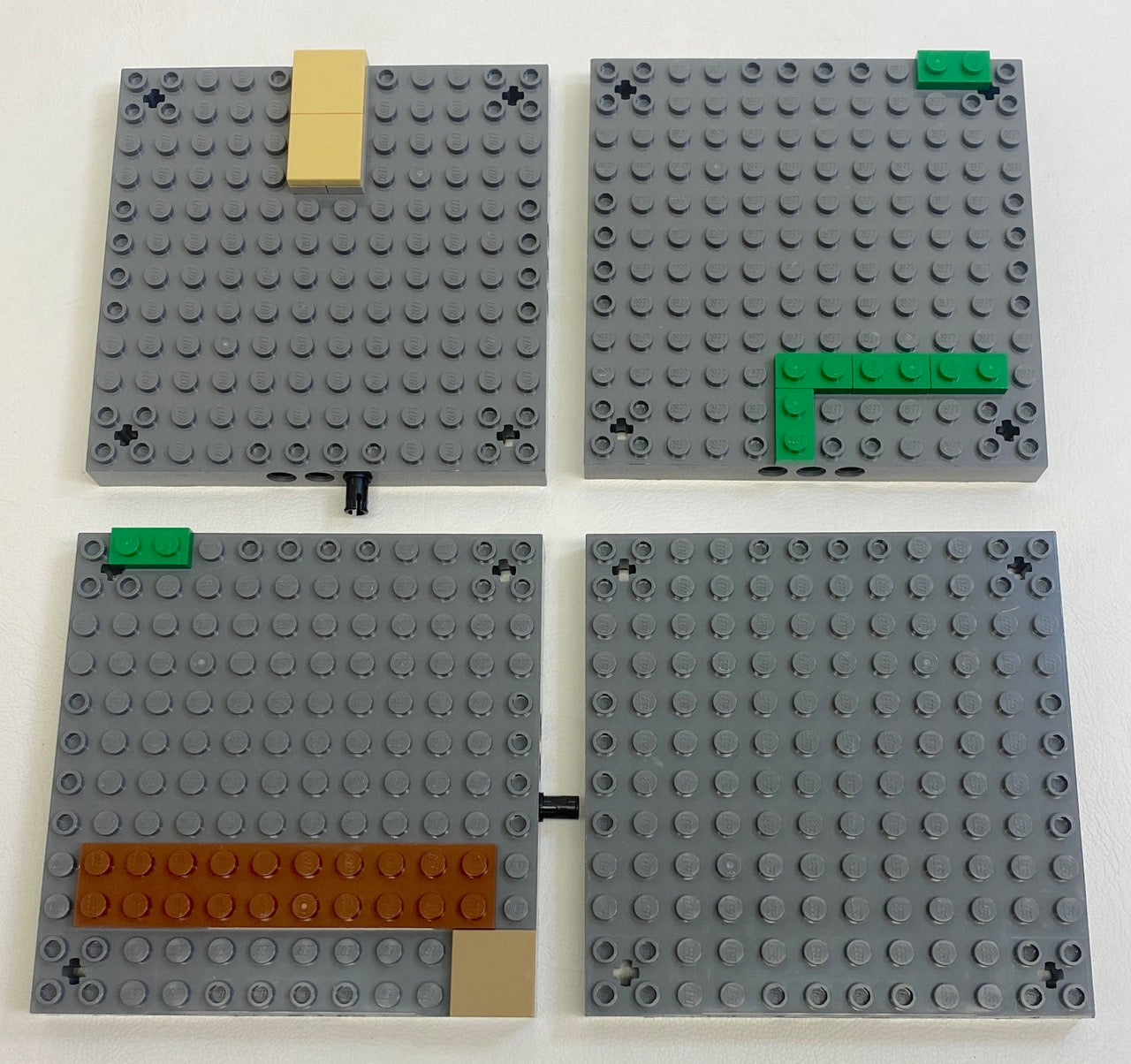 LEGO Brick 12x12 Pack of 4 Dark Bluish Grey