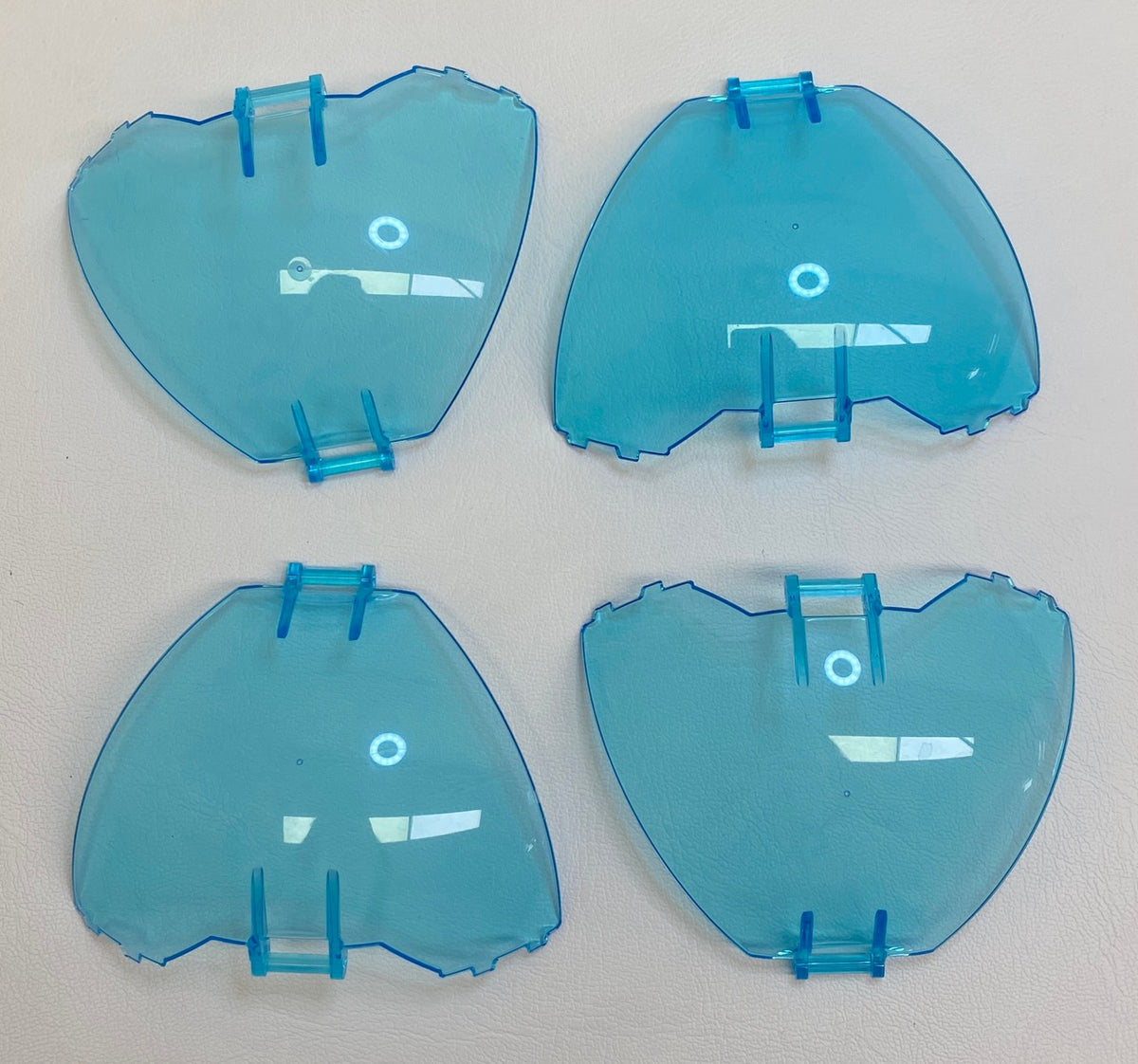 LEGO Trans Light Blue Windscreen Quarter Dome Pack of 4