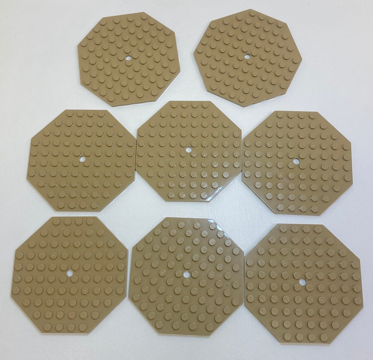 LEGO Octagonal Plate 10x10 Pack of 8 Dark Tan