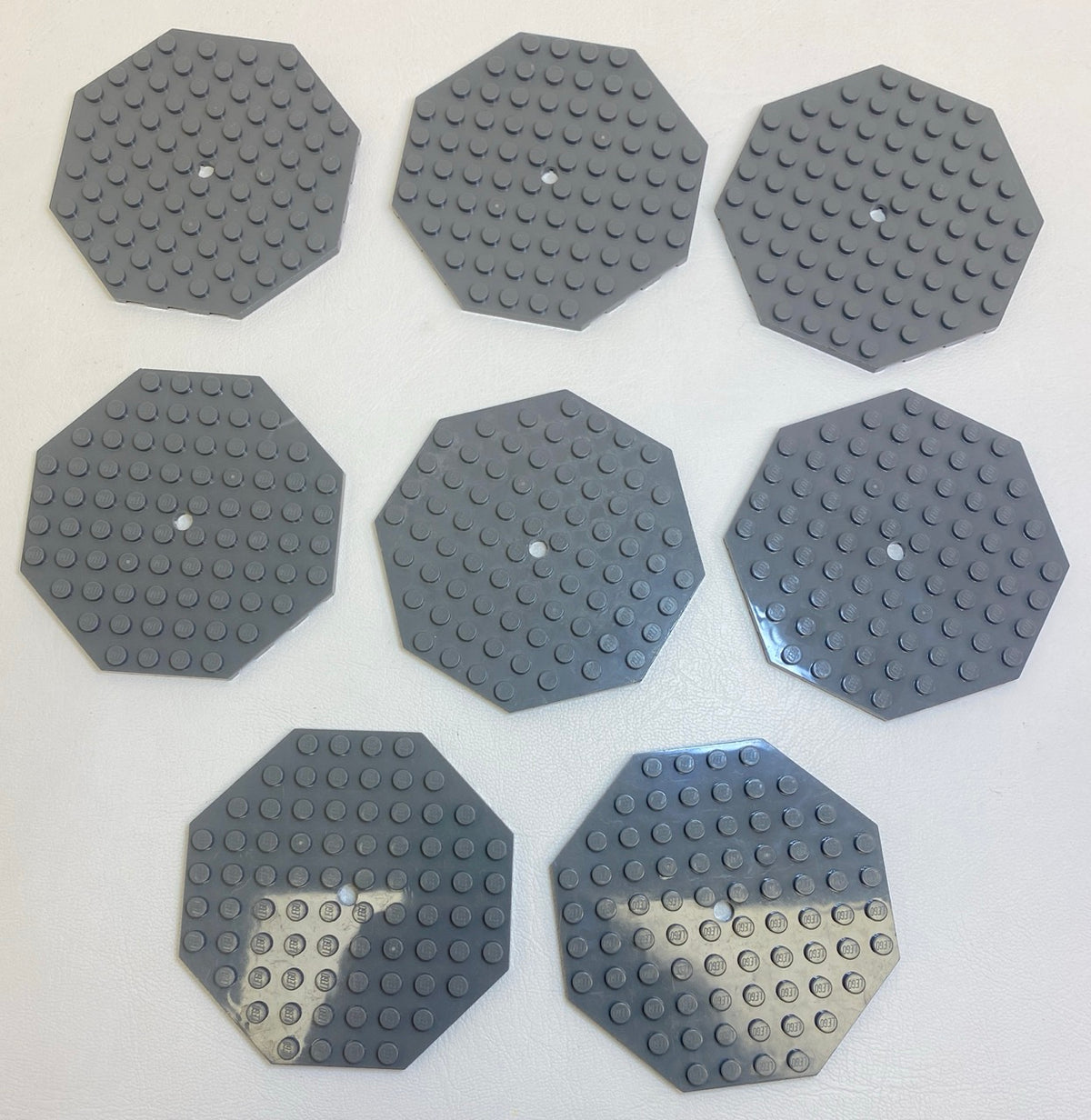 LEGO Octagonal Plate 10x10 Pack of 8 Dark Bluish Grey
