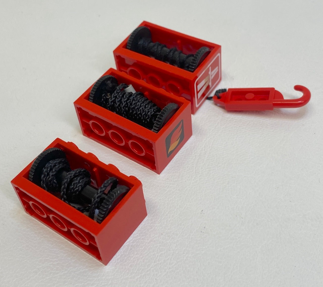 LEGO Winch and Hose Reel Fun Pack of 3 Red