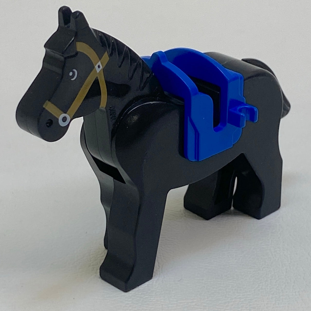 LEGO Animal Horse Black with Blue 2 Clip Saddle