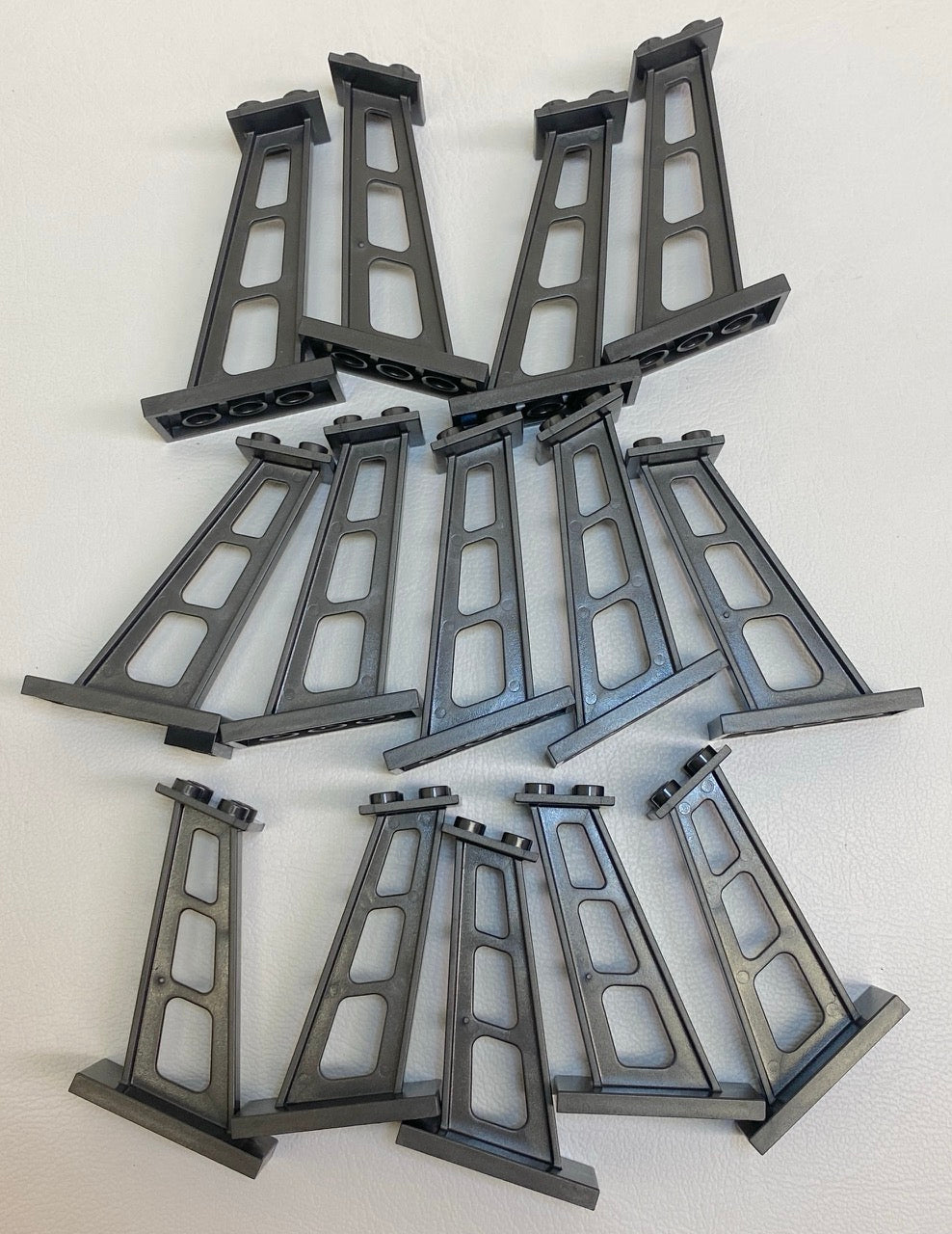 LEGO Dark Pearl Grey Support Inclined Stanchion 2x4x5 Pack of 14