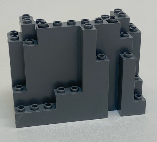 LEGO Rock Panel 4x10x6 Rectangular - Dark Bluish Grey - BURP (Big Ugly Rock Piece)