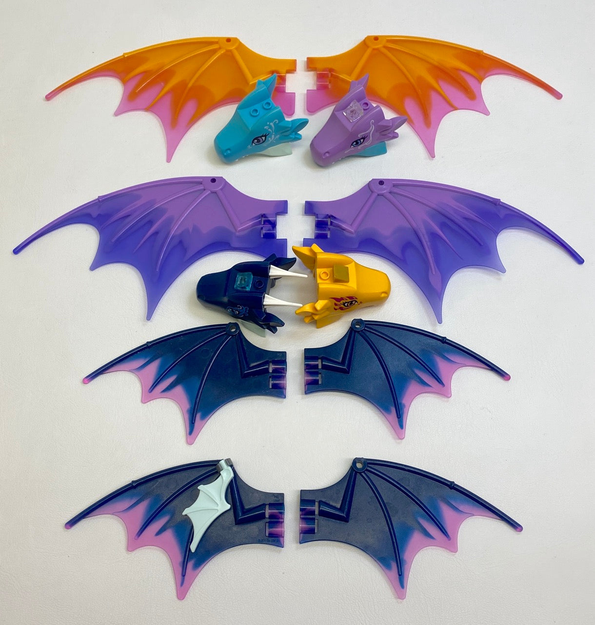 LEGO Dragon Pieces Fun Pack Mixed Heads and Wings - Ninjago Elves Castle Dungeons and Dragons