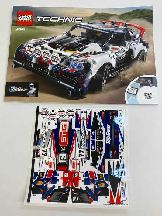 LEGO Technic App-Controlled Top Gear Rally Car Instructions & Sticker Sheet ONLY from #42109