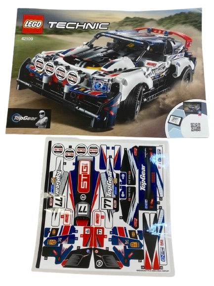 LEGO Technic App-Controlled Top Gear Rally Car Instructions & Sticker Sheet ONLY from #42109