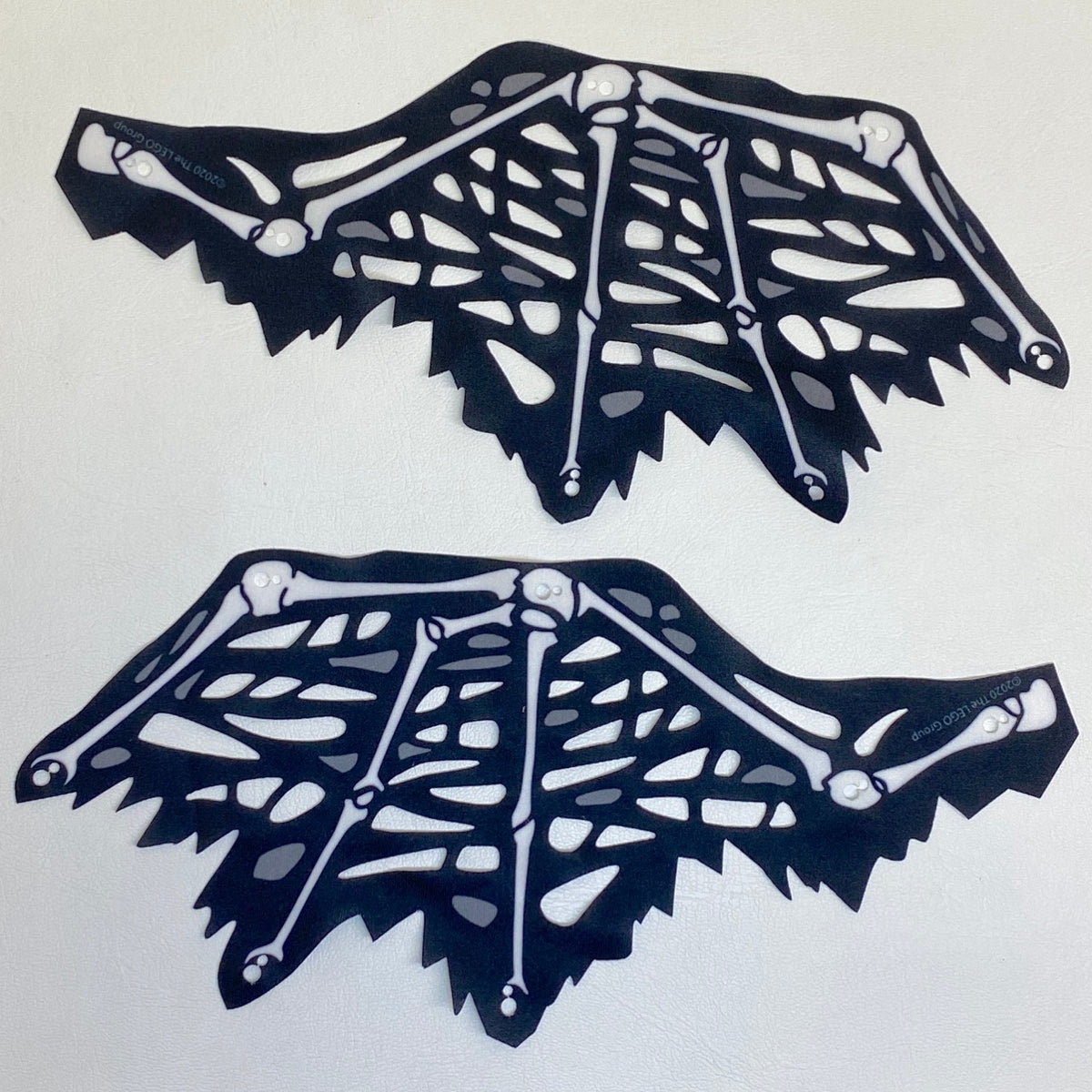 LEGO Cloth Dragon Wings Tattered look with Bones Pattern