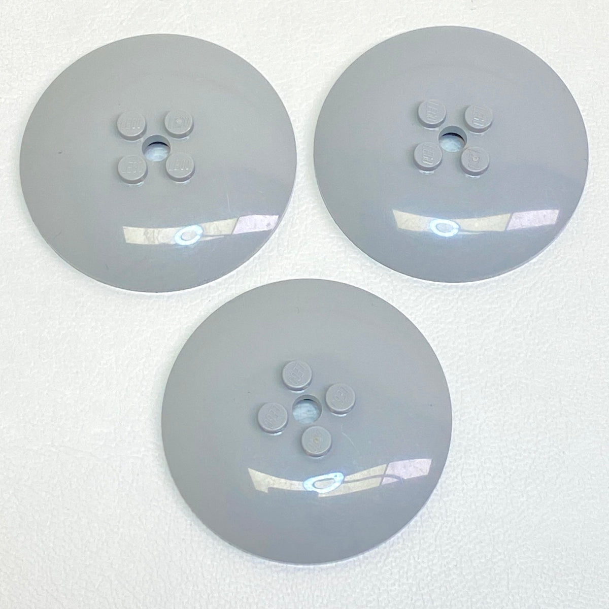 LEGO Dish 6x6 Light Bluish Grey Pack of 3