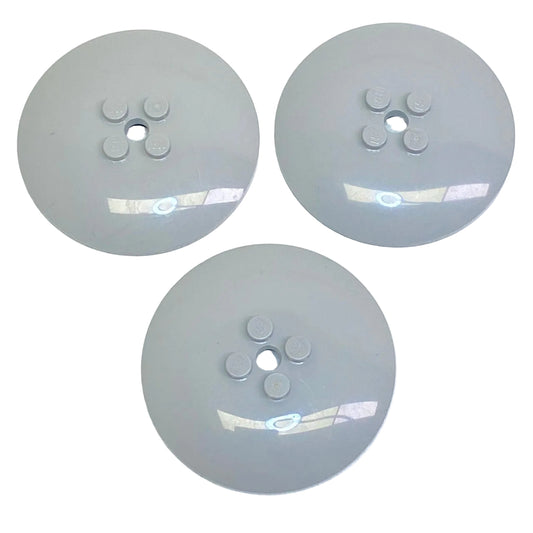 LEGO Dish 6x6 Light Bluish Grey Pack of 3