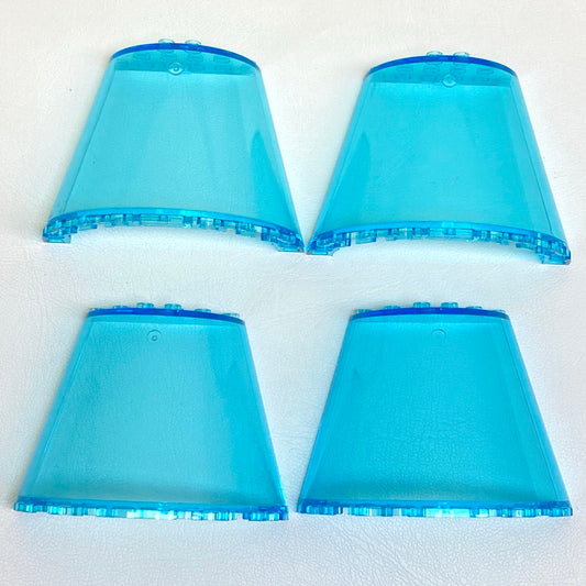 LEGO Half Cones 10x5x6 Pack of 4 Trans Light Blue