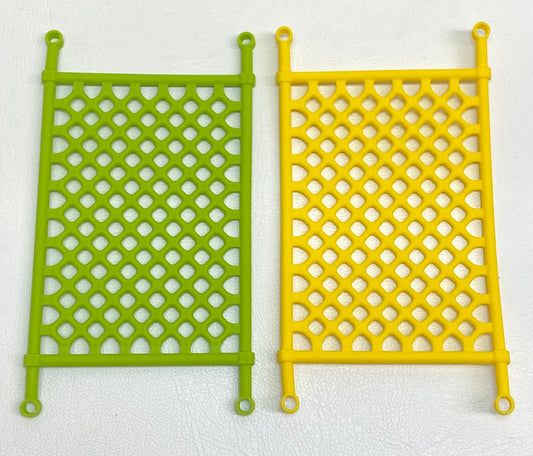 LEGO Plastic Net / Lattice Pack of 2 Lime / Yellow