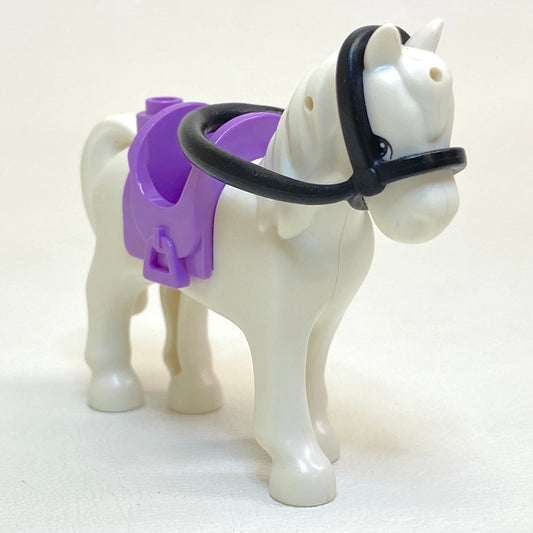 LEGO Animal White Horse with Bridle and Saddle
