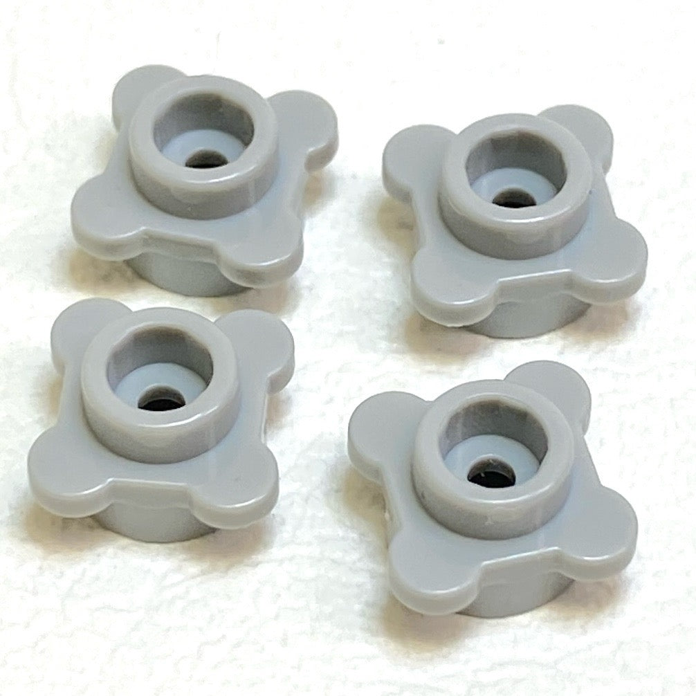 LEGO Round 1x1 Flower Pack of 4 Light Bluish Grey