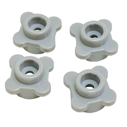 LEGO Round 1x1 Flower Pack of 4 Light Bluish Grey