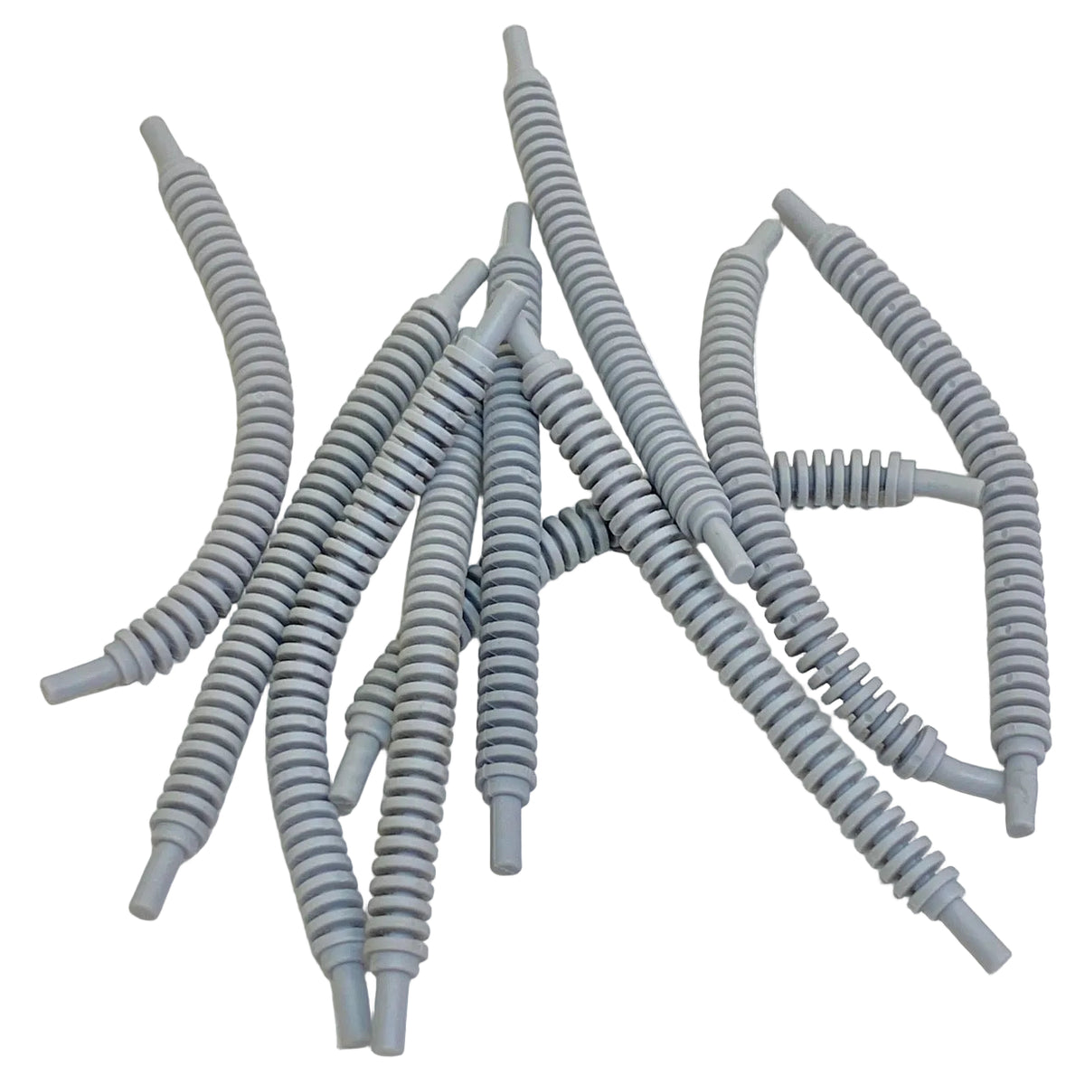 LEGO Hose Flexible Ribbed with 8mm Ends 12L Fun Pack of 10 Light Bluish Grey