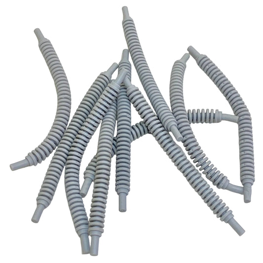 LEGO Hose Flexible Ribbed with 8mm Ends 12L Fun Pack of 10 Light Bluish Grey