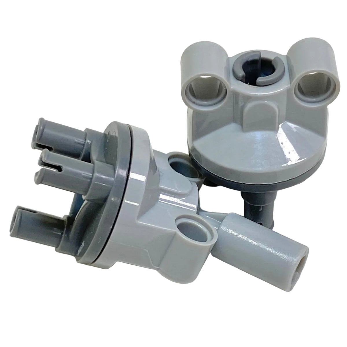 LEGO Technic Steering Axle Pack of 2 Light Bluish Grey with Dark Bluish Grey Wheel Hub