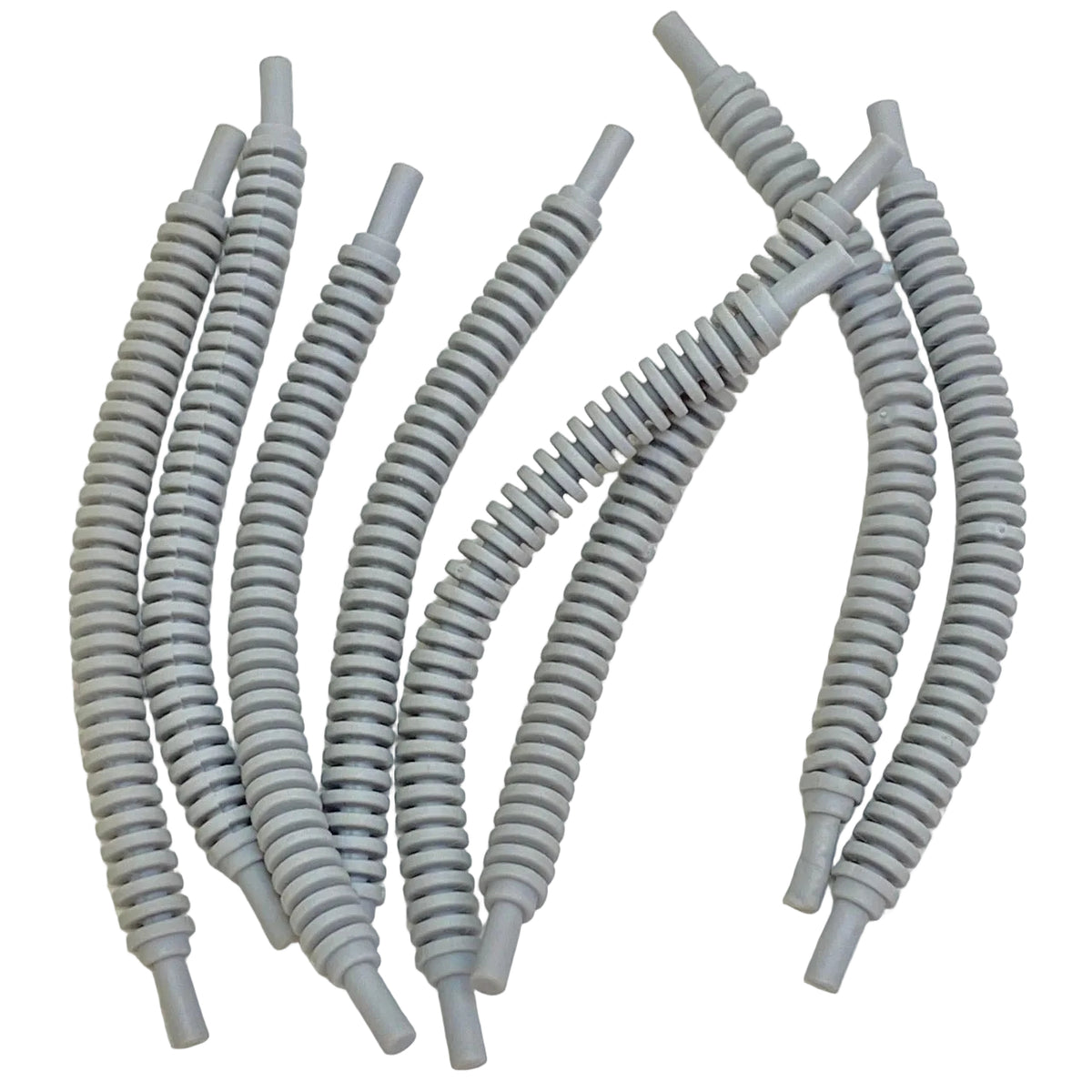 LEGO Hose Flexible Ribbed with 8mm Ends 12L Fun Pack of 8 Light Bluish Grey