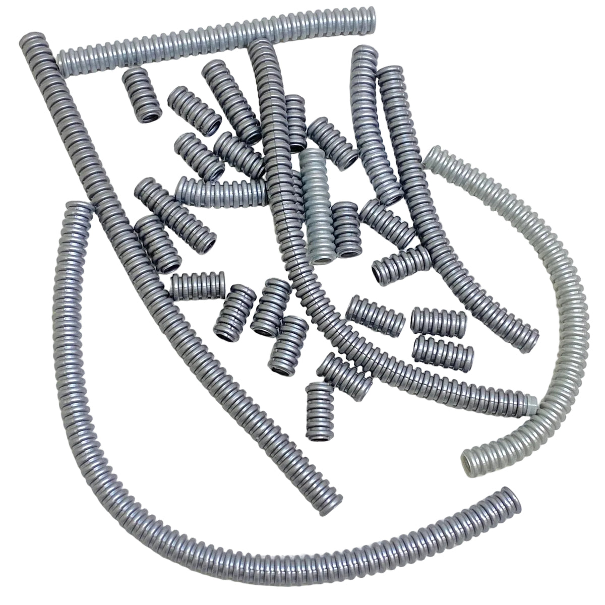 LEGO Technic Shades of Silver Hose 7mm Ribbed Fun Pack Mixed Lengths