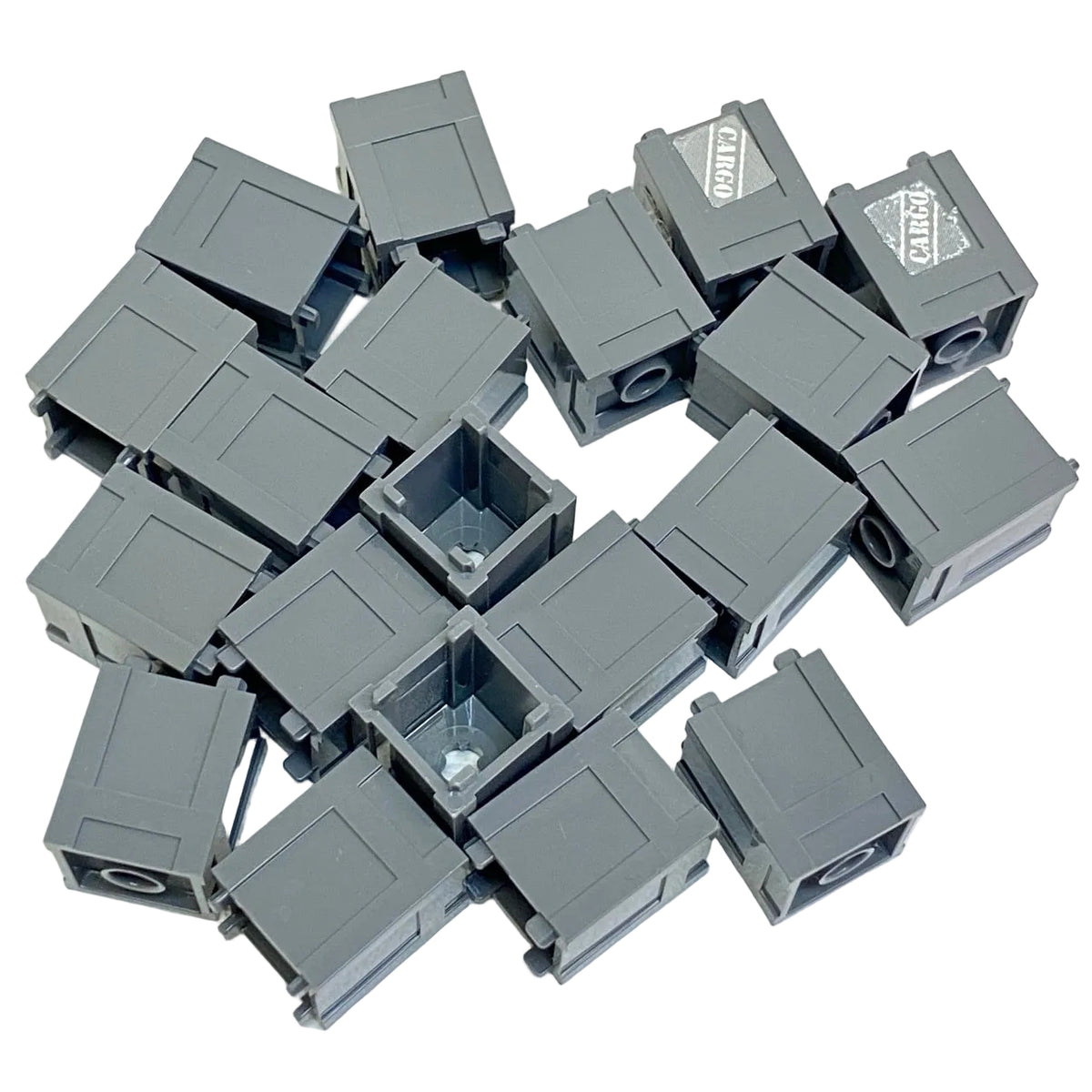 LEGO Dark Bluish Grey Container 2x2x2 Fun Pack Crates / Boxes