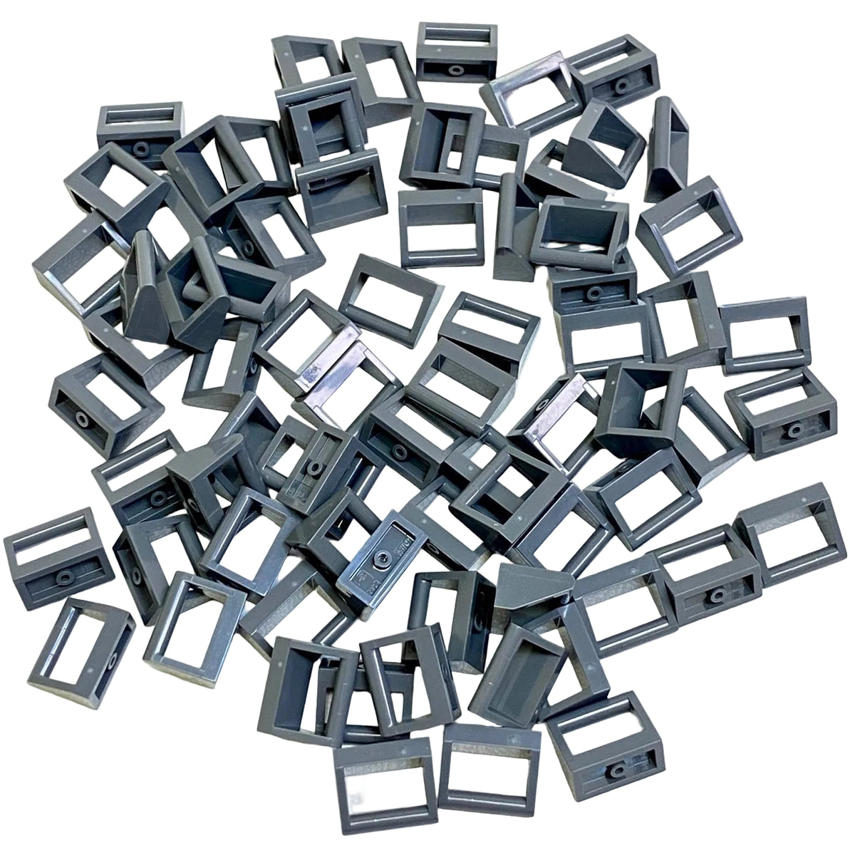 LEGO Tile 1x2 with Bar Handle Fun Pack Dark Bluish Grey