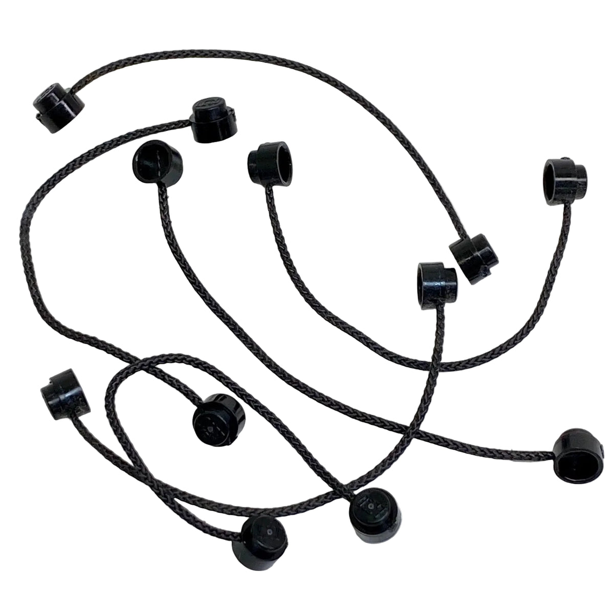 LEGO Black String with End Studs 10L Pack of 6